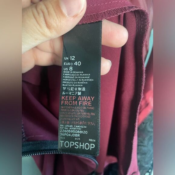 Elegant Burgundy Lace Back Jumpsuit - Picture 7 of 10